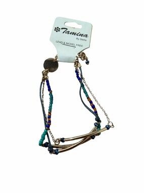 Tamina by Stella Blue and Gold Multi-Strand Bracelet